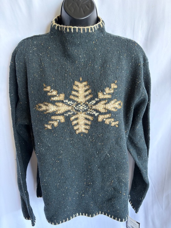 Woolrich Sweaters - Woolrich Snowflake Wool Spruce Turtleneck Sweater XL, 23” PTP 25” L